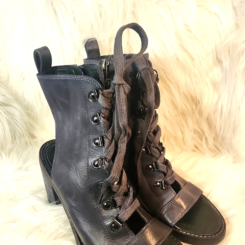 Free People Open Toe Lace Up Heeled Sandals Size 8